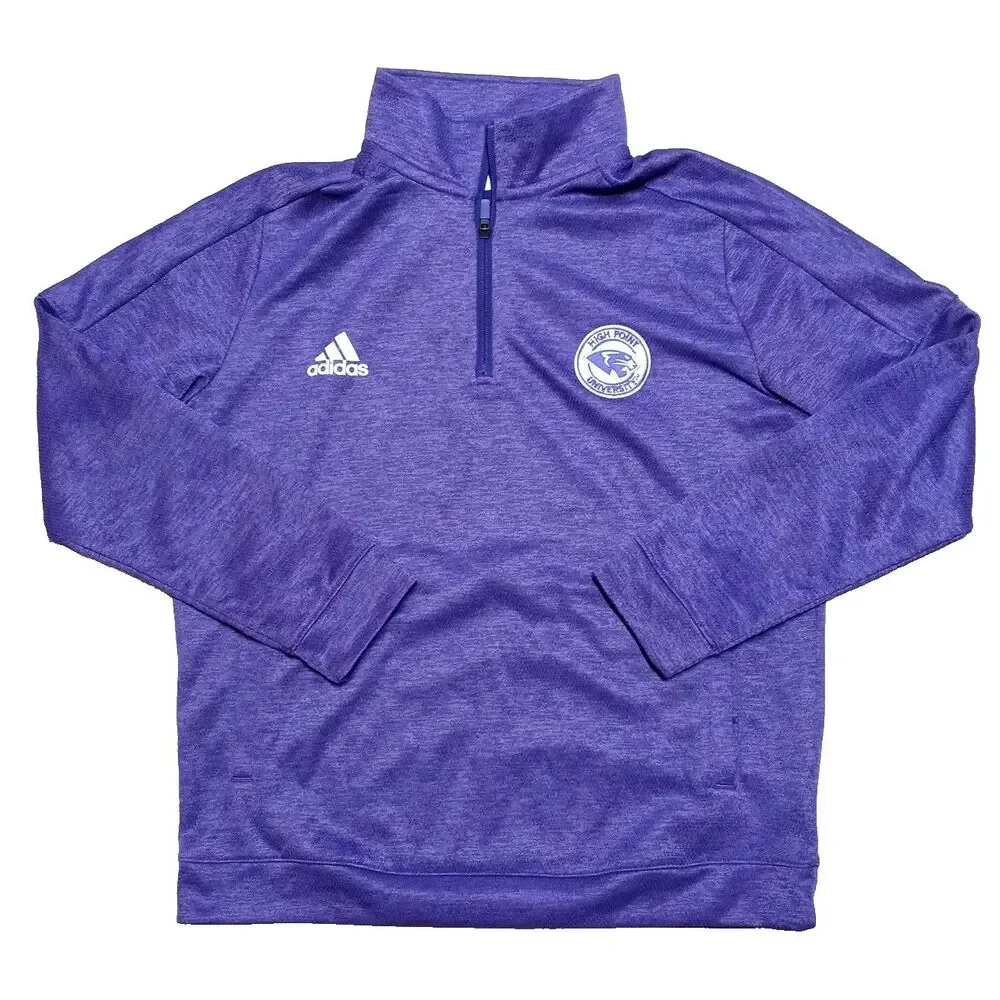 High Point University Adidas 1/4 Zip Sweatshirt Size XL Pockets HPU Golf
